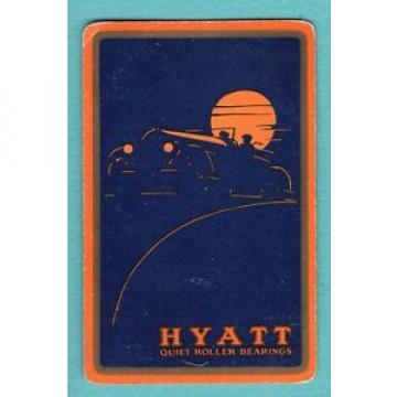 Single Swap Playing Card CONVERTABLE CAR NIGHT HYATT ROLLER BEARINGS AD ART DECO