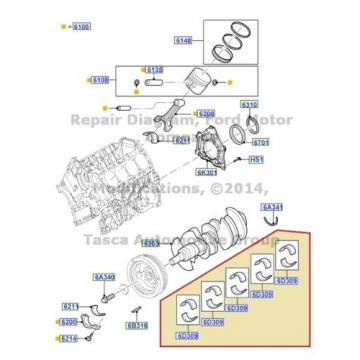 OEM GRADE 1 CRANKSHAFT MAIN BEARING CROWN VICTORIA GRAND MARQUIS TOWN CAR