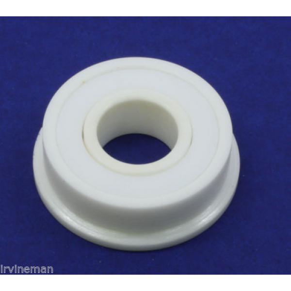 FR168-2RS Full Ceramic Sealed Flanged Bearing 1/4&#034;x3/8&#034;x1/8&#034; inch ZrO2 8451 #1 image