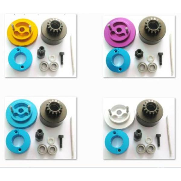 T10093/94/95/96 1/10 RC Car Alloy 2 Shoe 14T Clutch Kit Flywheel /Shoes Bearings #1 image