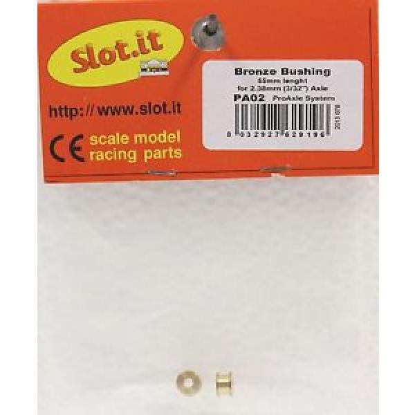 SLOT IT SIPA02 3/32 BRONZE AXLE BEARINGS (2) NEW 1/32 SLOT CAR PART #5 image