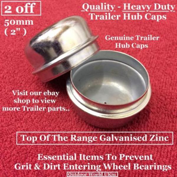 Trailer Hub Caps 2 Bearings Metal Wheel Car Camping Motorbike Boat Builders New #3 image